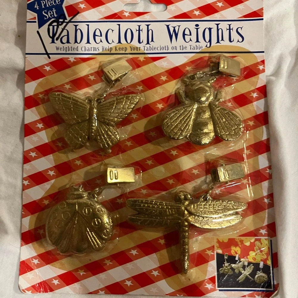 Tablecloth Weights - Gold Insect Charm Set (4 Piece)